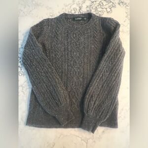Lauren Ralph Lauren Gray Cable Knit Sweater